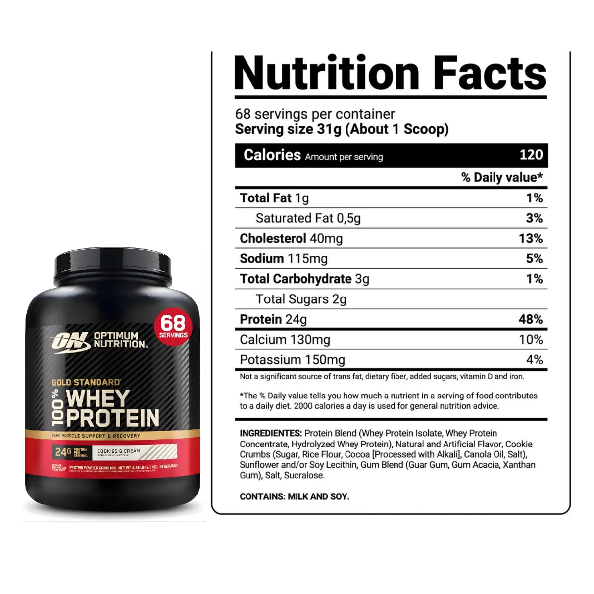 Gold Standard 5lb proteina - Optimum Nutrition